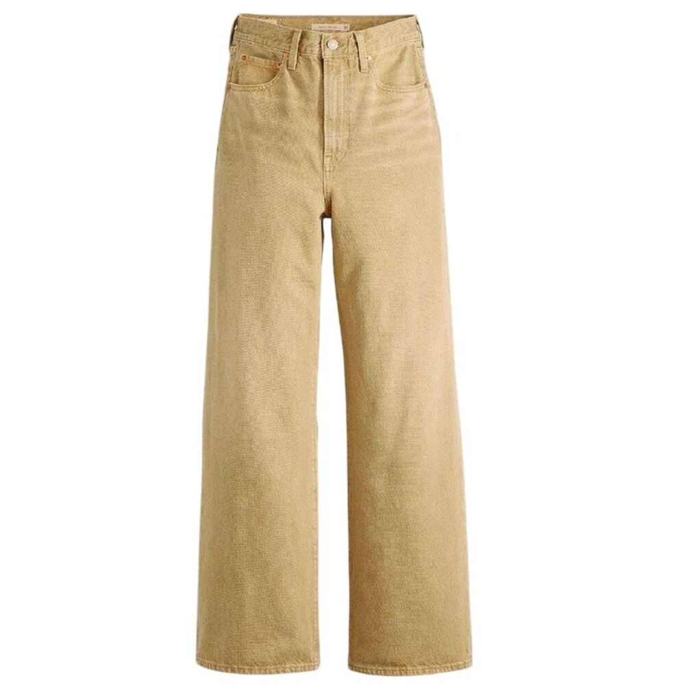 Levis Womens/Ladies Ribcage Denim Wide Leg Jeans / Travertine